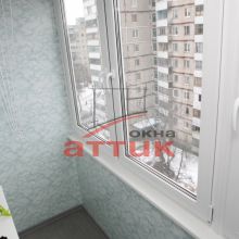 Отделка ПВХ панелями и остекление лоджии