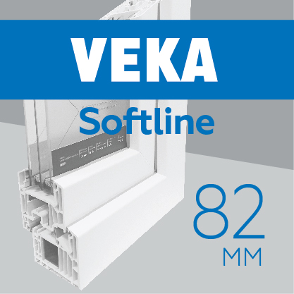 Профиль VEKA Softline глубиной 82 мм
